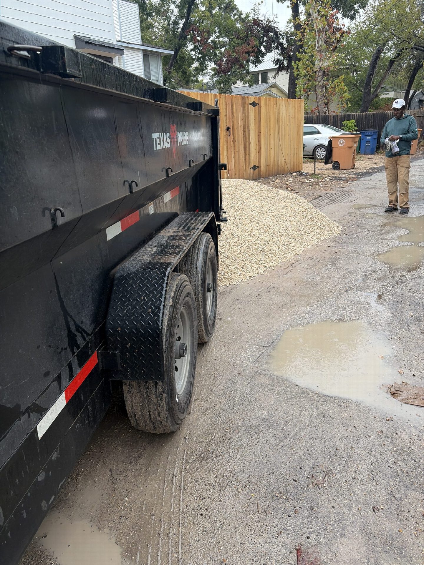 Driver's photo of 5 yards of 3/4" Crushed Limestone in Austin