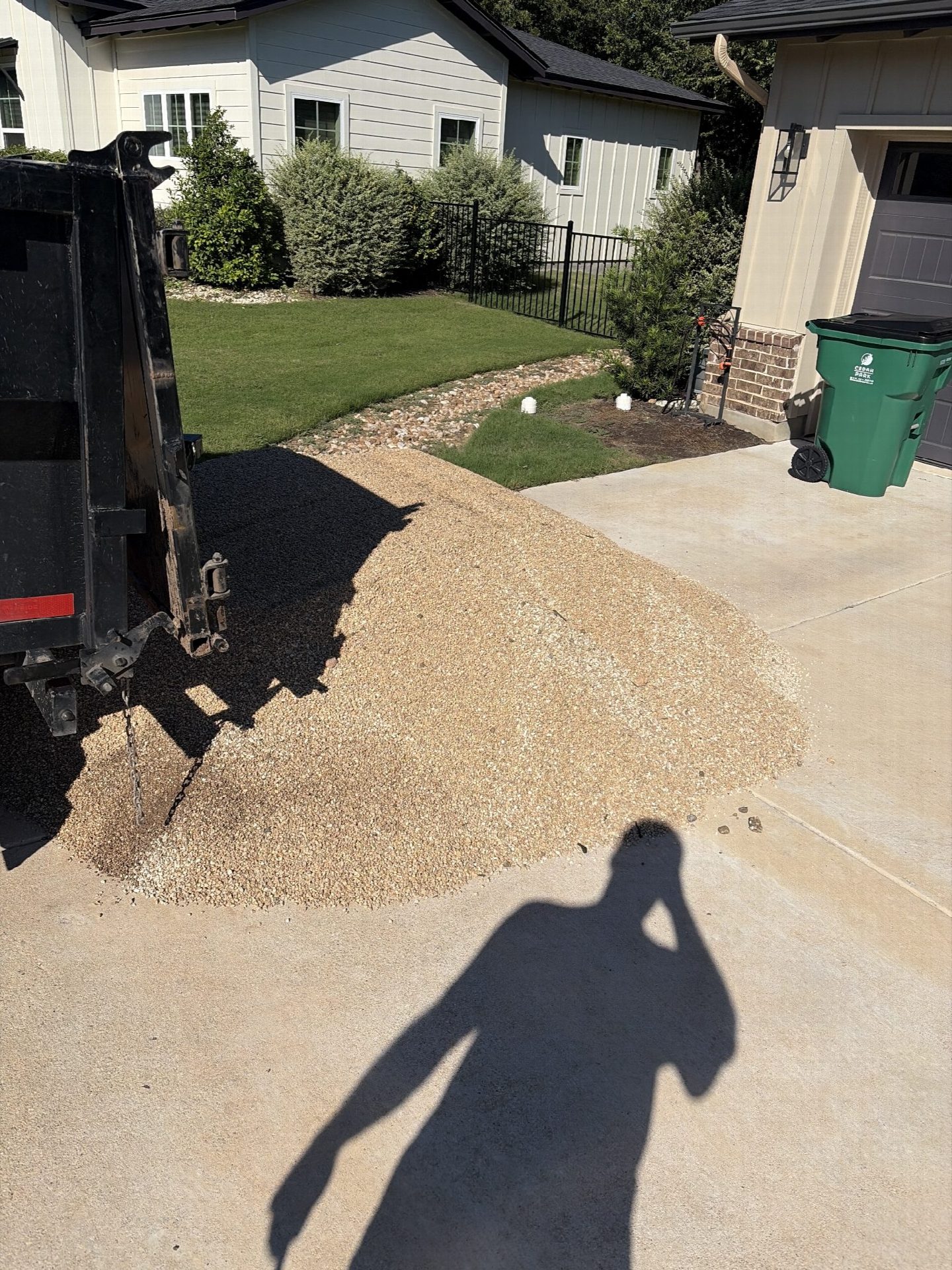 Driver's photo of 5 yards of 3/8" Limestone Screenings in Cedar Park