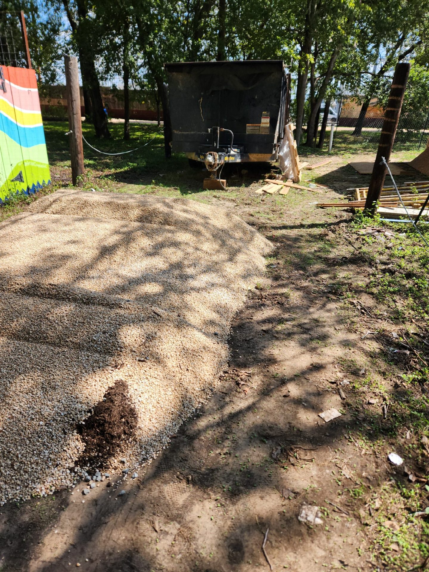 Driver's photo of 6 yards of 3/8" Limestone Screenings in Austin