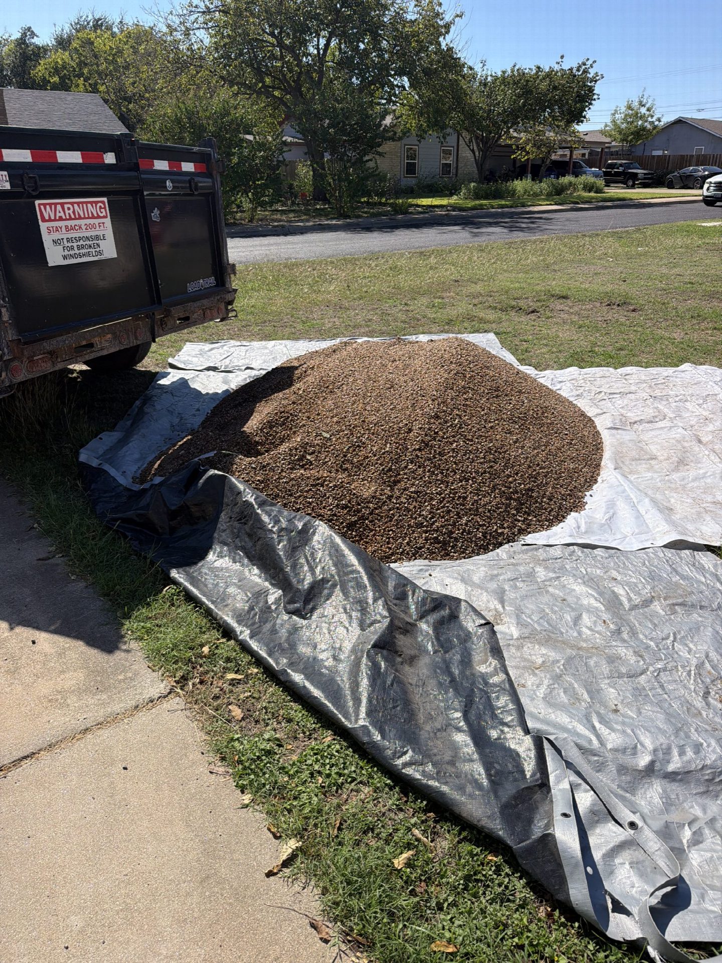 Driver's photo of 3 yards of 3/8" Pea Gravel in Pflugerville