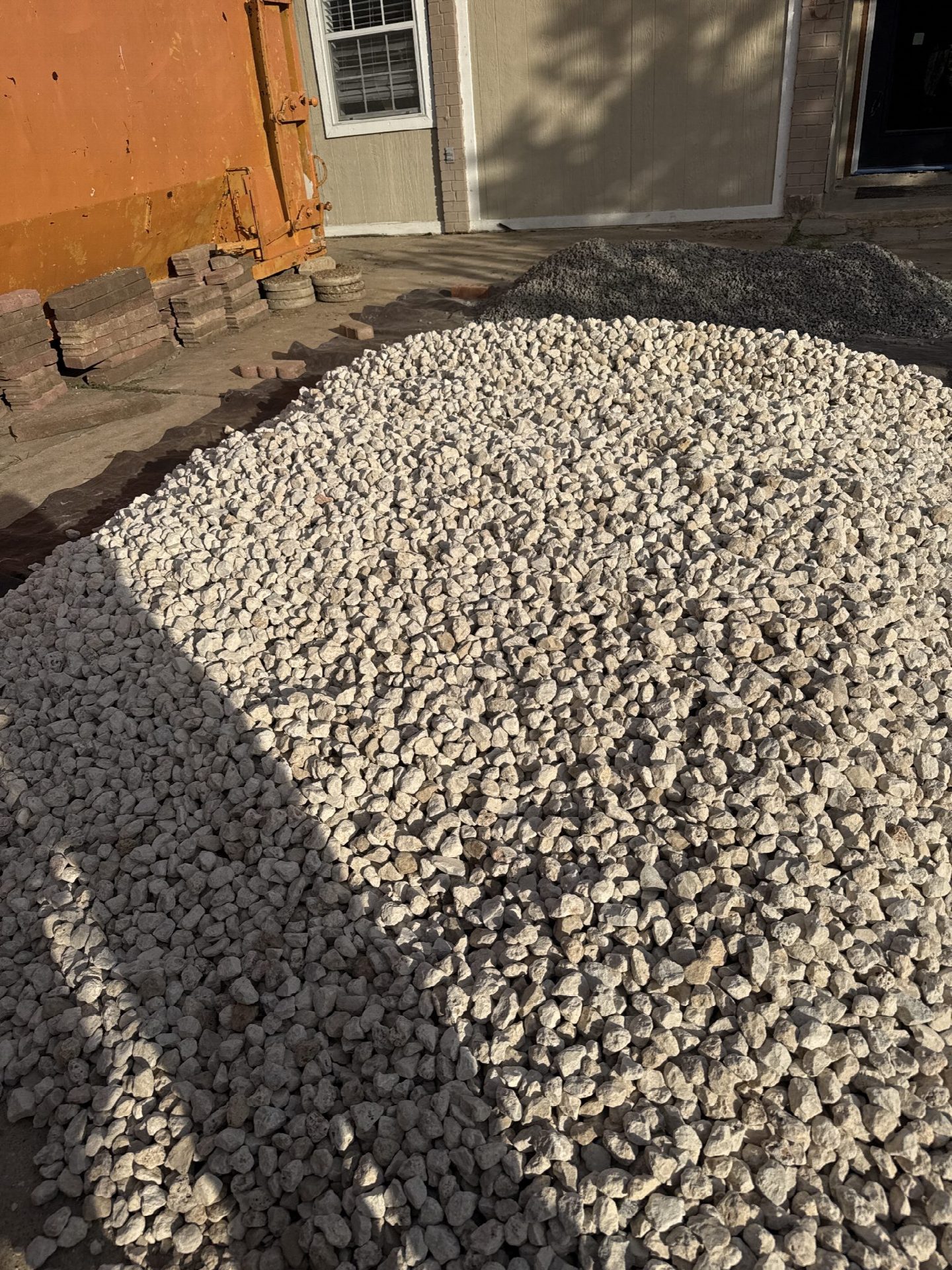 Driver's photo of 3 yards of 1.5" Limestone Gravel in Austin