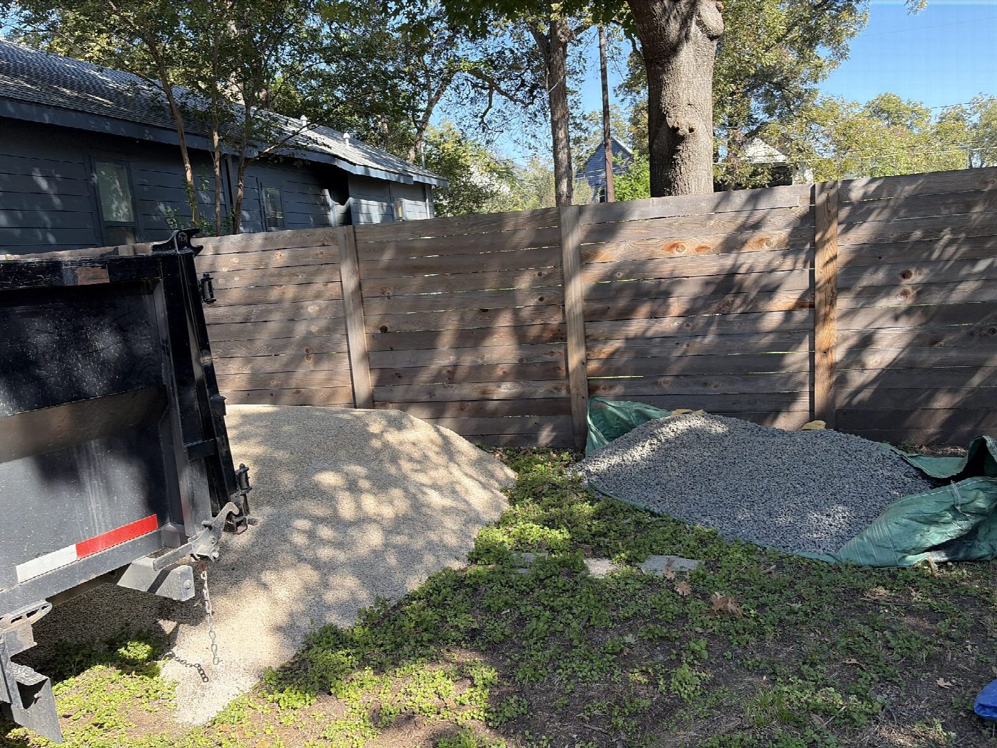 Driver's photo of 4 yards of 3/8" Limestone Screenings in Austin