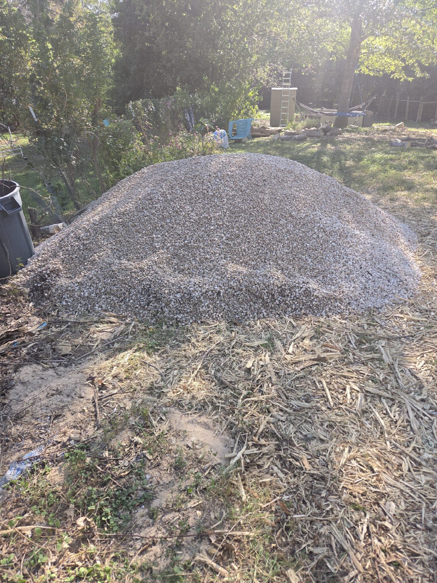 Driver's photo of 5 yards of 3/4" Crushed Limestone in Austin