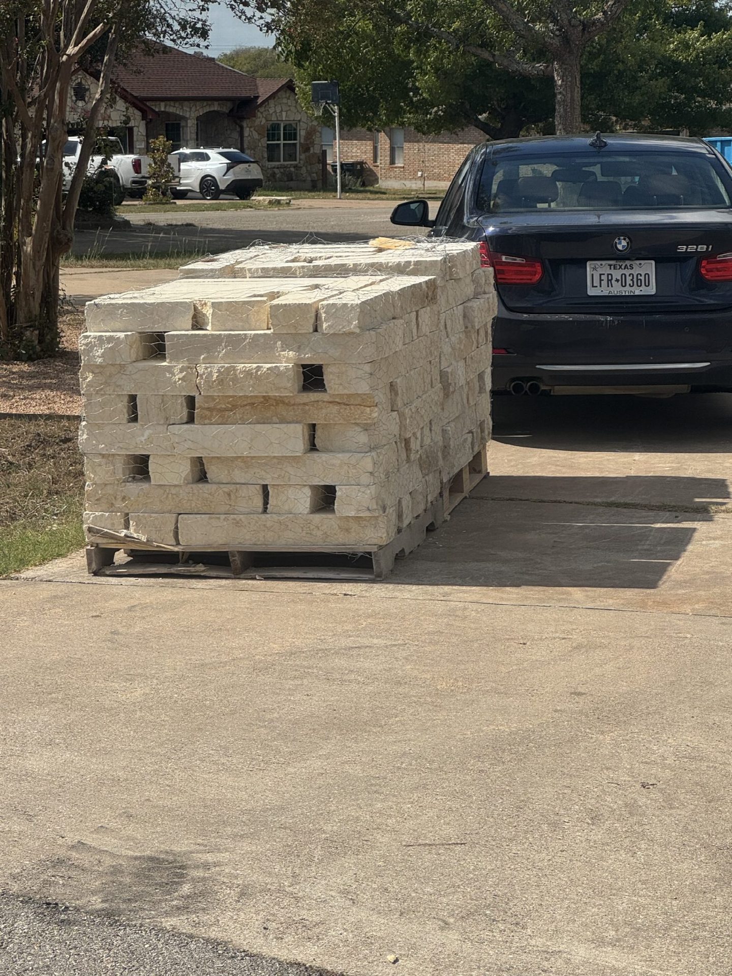 Driver's photo of 4"x6" Nicotine Limestone Chop Blocks in Round Rock