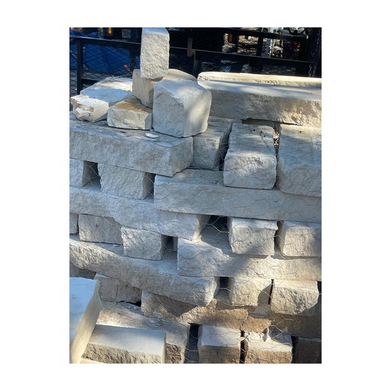 4"x4" White Limestone Chop Blocks