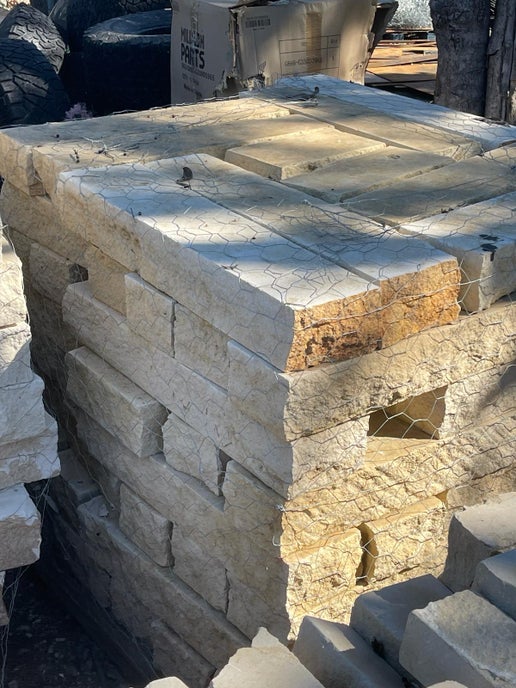 4"x6" White Limestone Chop Blocks