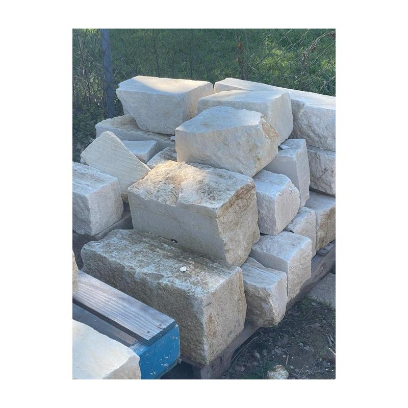 8"x8" White Limestone Chop Blocks