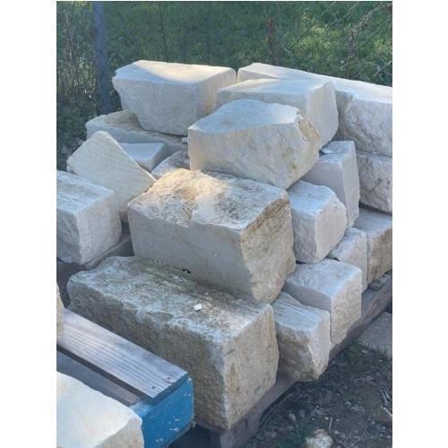 8"x8" White Limestone Chop Blocks