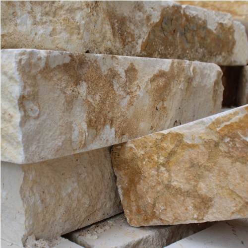  4"x4" Nicotine Limestone Chop Blocks thumbnail 2