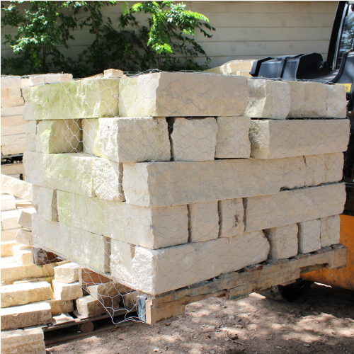6"x6" White Limestone Chop Blocks 