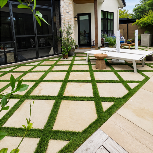 2'x2' Cream Limestone Pavers (2.25" thick) thumbnail 5