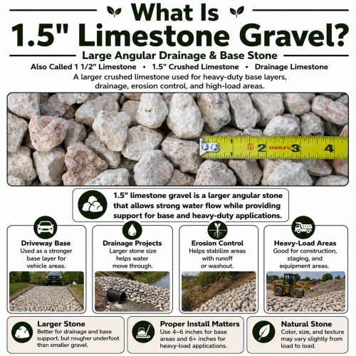 1.5" Limestone Gravel thumbnail 4