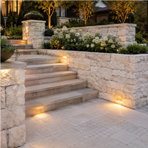 4"x4" White Limestone Chop Blocks thumbnail 4