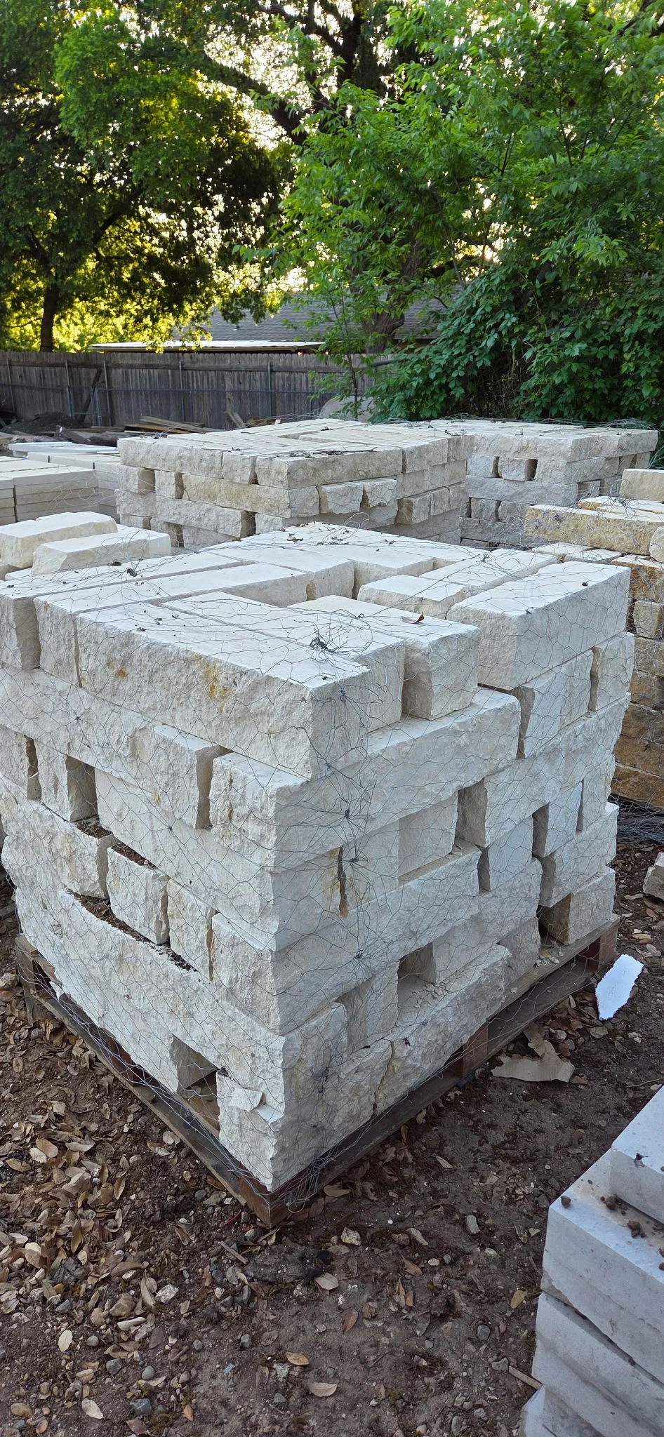 White Limestone Chop Blocks