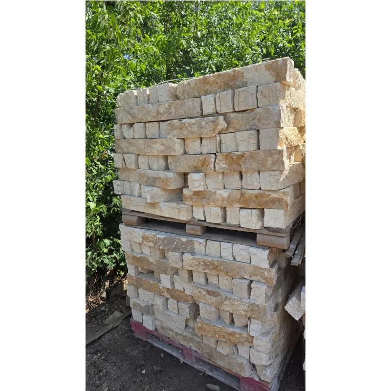  4"x4" Nicotine Limestone Chopped Blocks