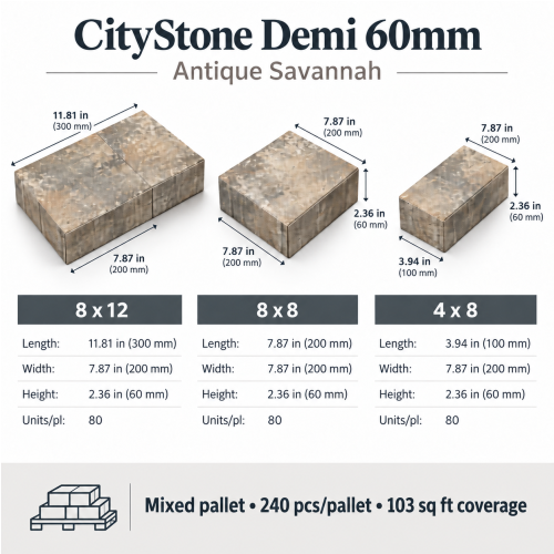 City Stone Demi Antique Savannah thumbnail 2