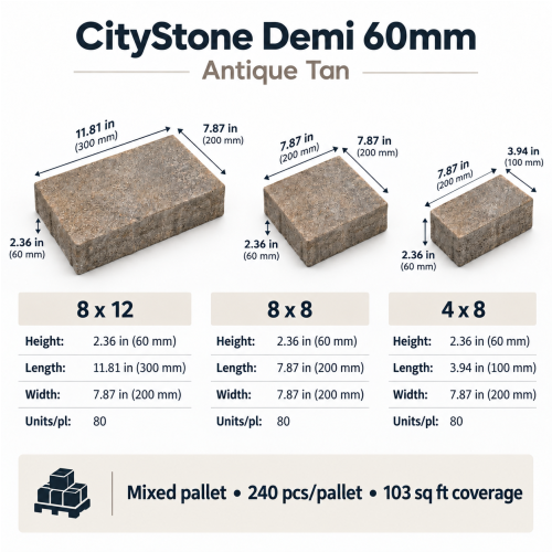 City Stone Demi Antique Tan thumbnail 2